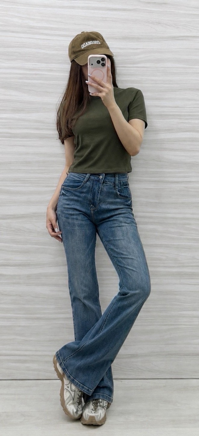 韓系微喇牛仔褲
